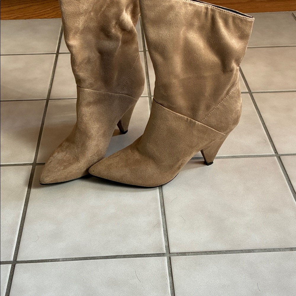 Indigo Tan Heeled Boots for Women